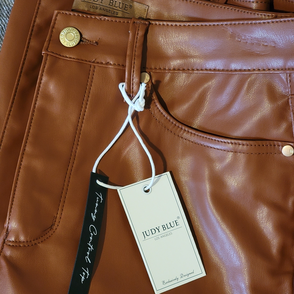 Judy Blue Camel Brown Trousers - Picture 2 of 12